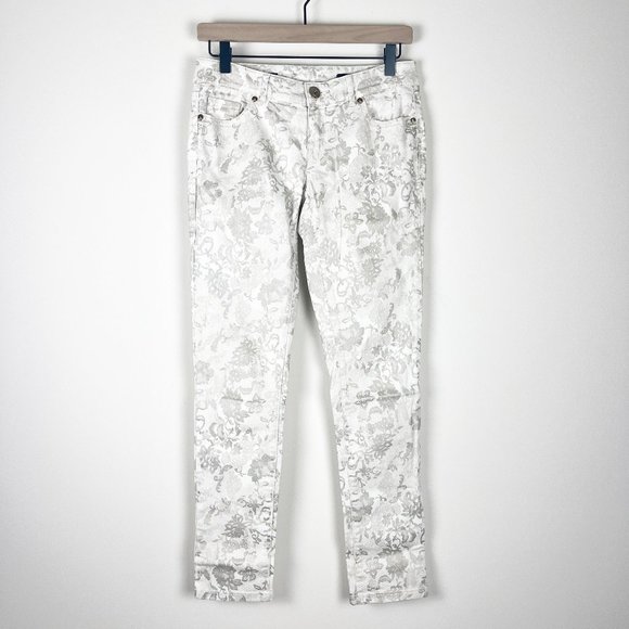 Cache Denim - 2/$30 Cache Skinny Floral Metallic Jeans 0